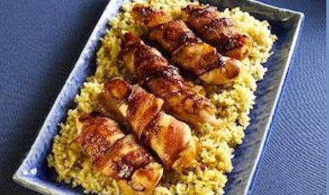 Filets de Poulet Tendres au Chili doux Enrobés de Bacon