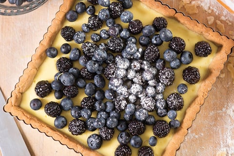 FLAN AUX BLEUETS ET AUX MÛRES