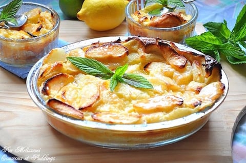 Flan aux Pommes et Pèches ou Pommes et Abricots de Mme Bouhamed