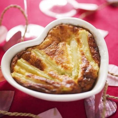 Flan D'asperge et Parmesan en Coeur