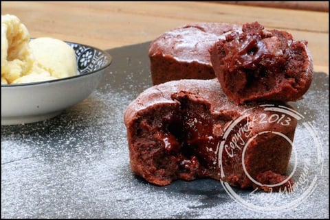 Fondant au Chocolat, Sans Gluten et Sans Lactose