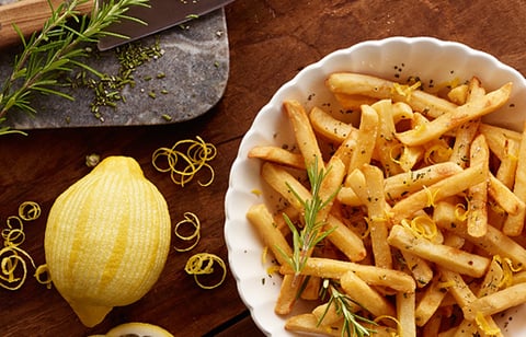 Frites au Citron et au Romarin