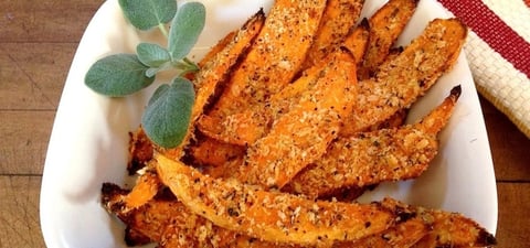 Frites de Patates Douces avec Aïoli à l'huile de Truffe
