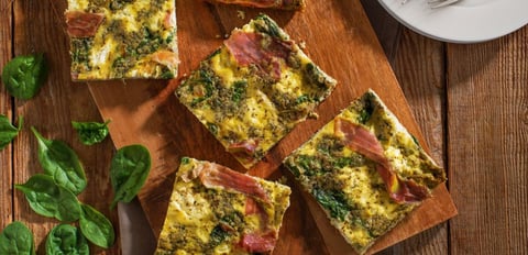 Frittata au Jambon de Parme Cuit Pesto et Ricotta