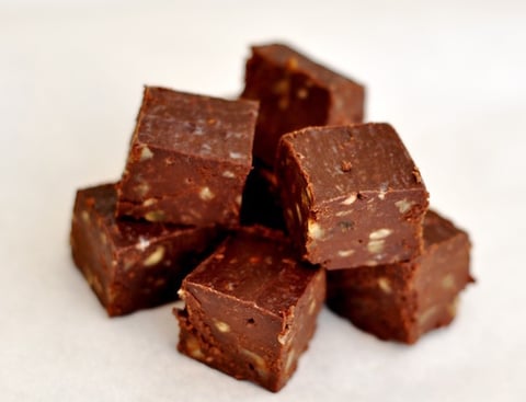 Sans Gluten: Fudge au Chocolat, Noix et Sucre D'érable