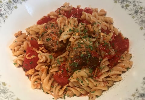 Fusillis aux Boulettes de Viande