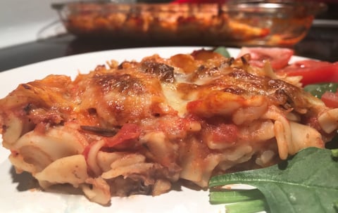 Fusillis aux Tomates Gratinés