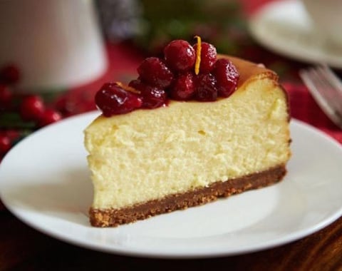Gâteau au Fromage aux Canneberges sur Pain D’épice