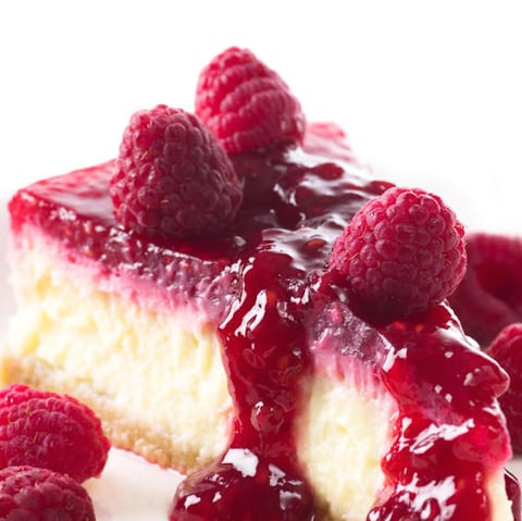 Gâteau au Fromage Facile et Rapide et son Coulis de Framboise