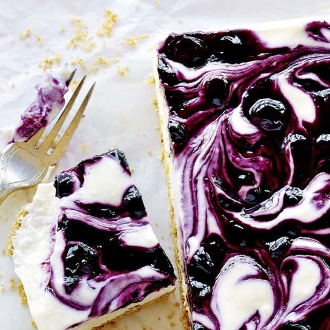 Gâteau au Fromage Glacé aux Bleuets