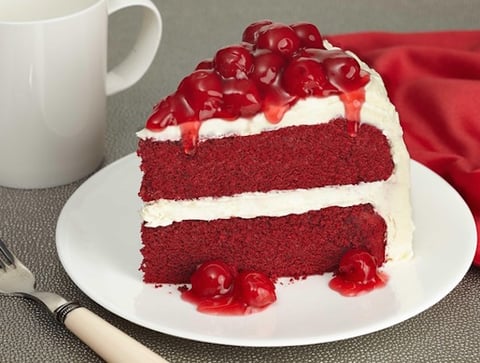 Gâteau Au Velours Cerise Rouge