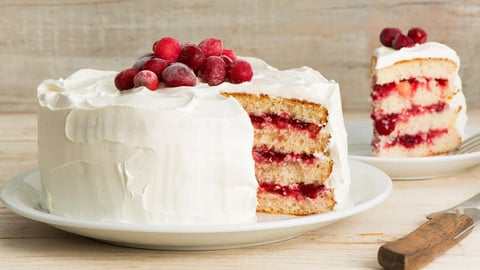 Gâteau Chantilly aux Canneberges