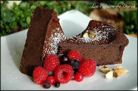 Gâteau Crémeux Chocolat et Cardamome