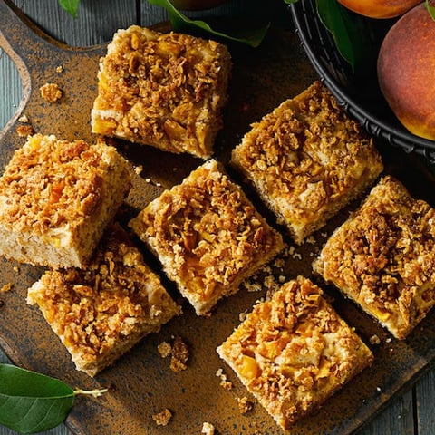 Gâteau Danois Croustillant aux Pêches