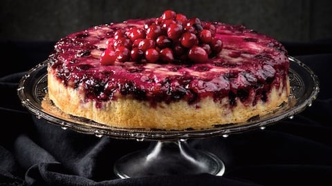 Gâteau Renversé à L’érable et aux Canneberges
