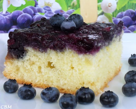 Gâteau Renversé aux Bleuets Citronnés