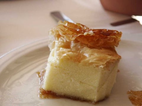 Galaktoboureko  (dessert grec à base de semoule et de pâte filo)