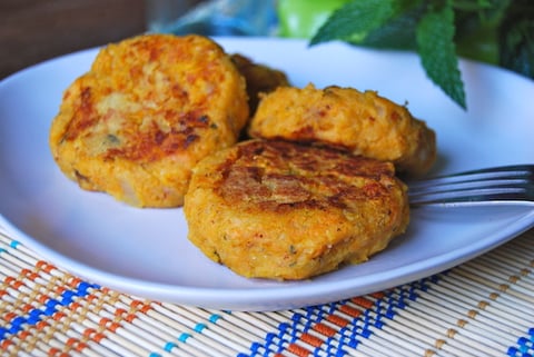 Galettes de Patate Douce et Lentilles Corail