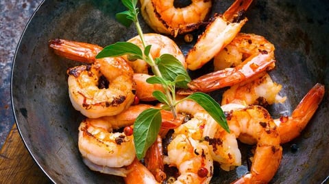 Gambas Flambées au Whisky