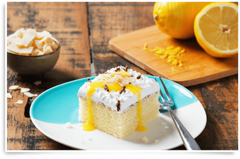 Gâteau à la Vanille, au Citron et à la Noix de Coco