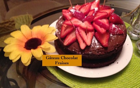 Gâteau Chocolat-Fraises