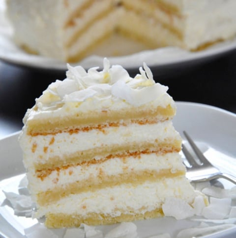 Gâteau Blanc Noix de Coco