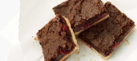 Carrés Fondants au Chocolat et aux Canneberges