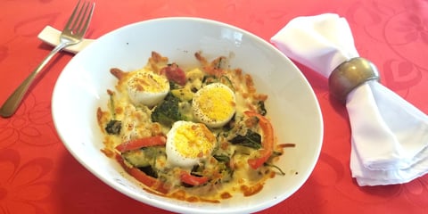 GRATIN AUX OEUFS DURS