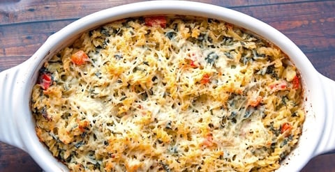 GRATIN D’ARTICHAUTS, D’ÉPINARDS ET DE JALAPENOS