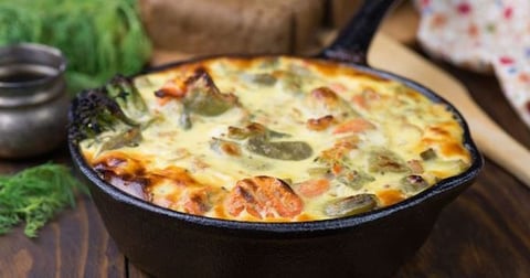 Gratin de Choux-Raves, Carottes, Pois mange tout et Amandes