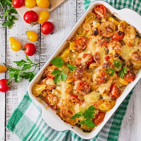 Gratin de Courgettes aux Tomates Cerises