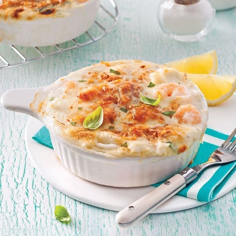 Gratin de Fruits de Mer au Gruyère