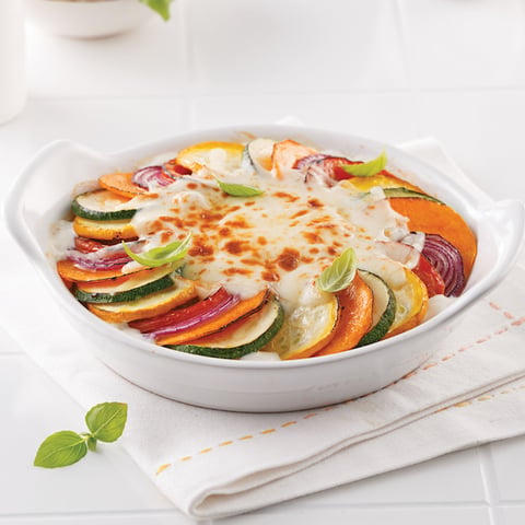 Gratin de Légumes à la Crème de Tofu et Fromage de Chèvre