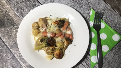Gratin de Légumes Sauce Champignons