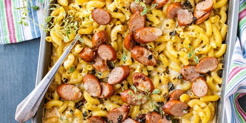 Gratin de Pâtes à la Saucisse de Vienne