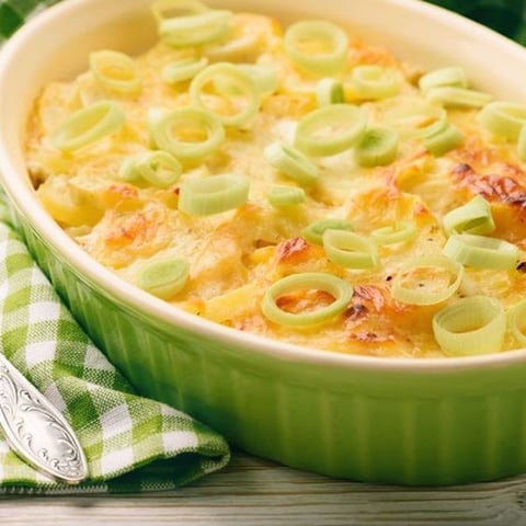 Gratin de Poireaux au Fromage, Oeufs et Muscade
