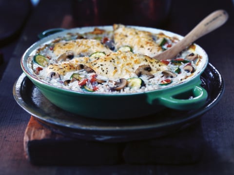 Gratin de Poulet et Riz à L'italienne