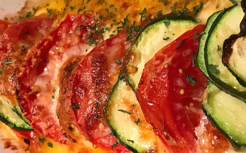 Gratin de Zucchinis, Tomates