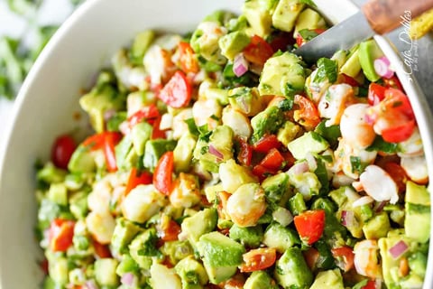 GUACAMOLE AUX GROSSES CREVETTES