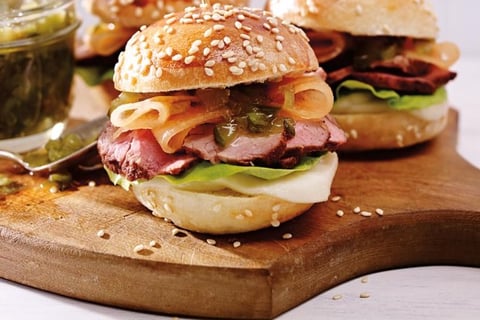 Hamburgers Miniatures au Porc et à la Mozzarella Fraîches