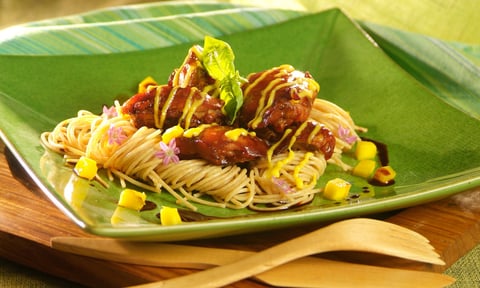 Hauts de Cuisse de Poulet Teriyaki, Sauce à la Mangue