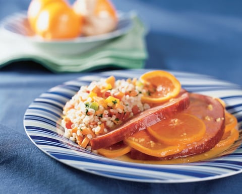 JAMBON À L'ORANGE ET AU GINGEMBRE