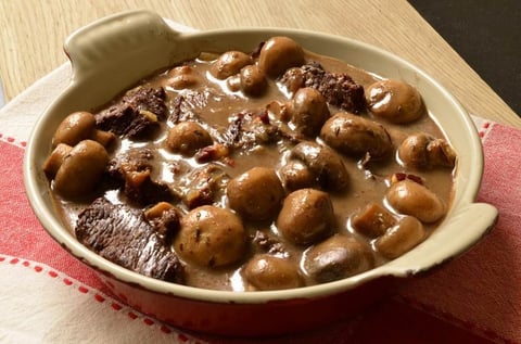 Joue de Boeuf Mijotée aux Champignons