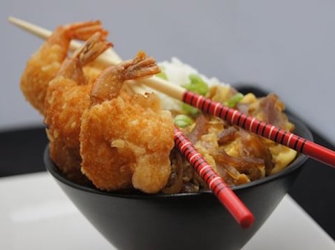 KATSUDON REVISITÉ AUX CREVETTES