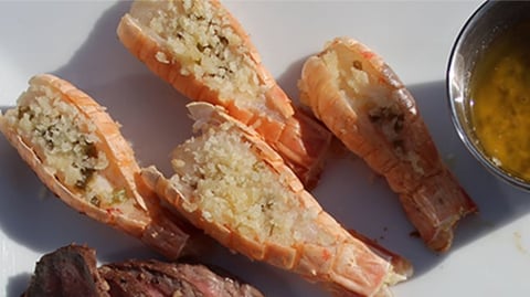 Langoustines au Beurre à l'ail et Lime