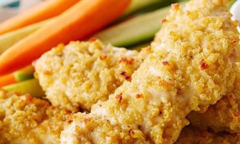 LANIÈRES DE POULET AU QUINOA ET AU MIEL