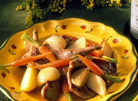 Lapin à L'alsacienne en Cocotte