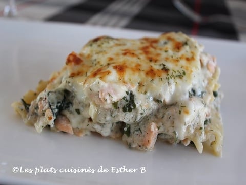 Lasagne au Saumon et Crevettes