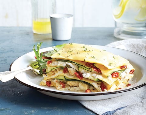 Lasagne aux Courgettes et aux Cœurs D’artichauts