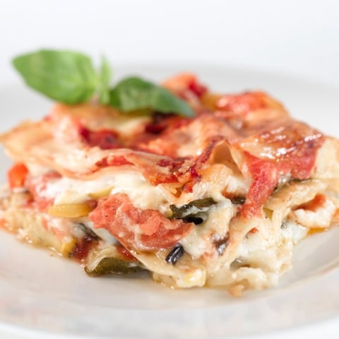 LASAGNE VÉGÉTARIENNE AUX MIGNERON DE CHARLEVOIX ET NOYAN